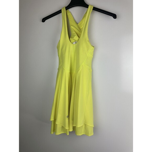 Lululemon Court Crush Dress Electric Lemon Yellow Tennis Pickleball Size 8 - Picture 7 of 16